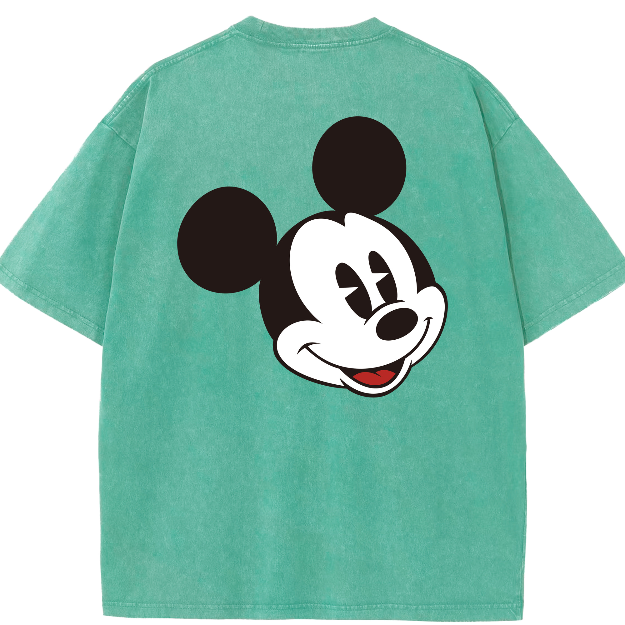 （画像用） ミッキーマウス Mickey Mouse 綿100% ヴィンテージ風 半袖Tシャツ（背面プリント）